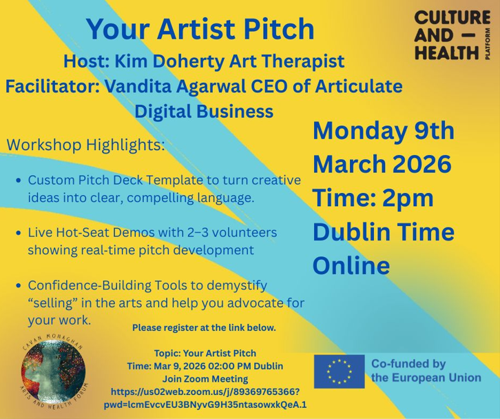 Your Artist Pitch – Online Workshop Culture Action Europ Project